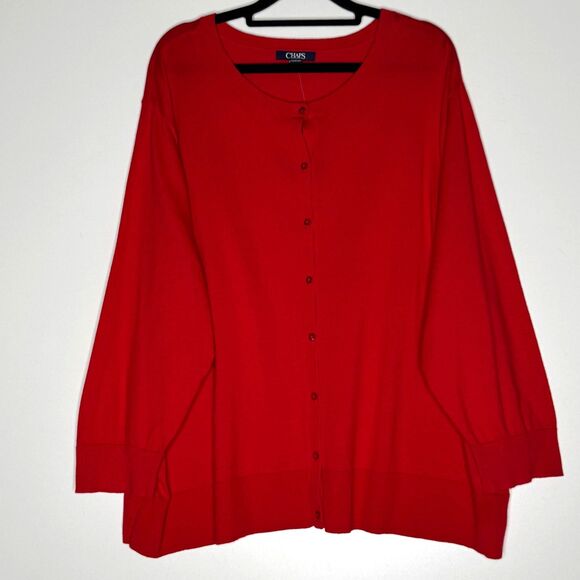 New Chaps Button Down Cardigan Sweater Women's Plus Size 3XL - Picture 8 of 8
